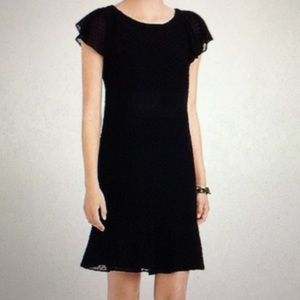 FLUTTER SLEEVES FLOUNCE DRESS J. CREW W SWISS DOTS